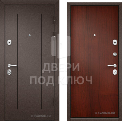 Дверь правого открывания в коттедж медный антик ДПК-5567