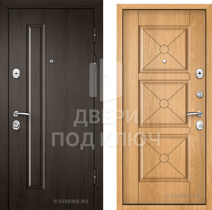 Входная трехконтурная дверь в дом ДПК-8656