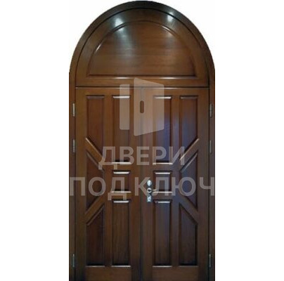Двухстворчатая входная дверь с отделкой МДФ ДПК-12712